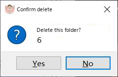 Confirm deletion