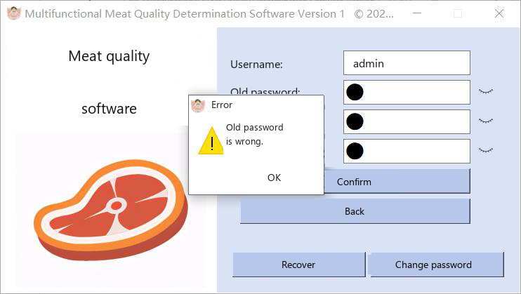 Unknown user while changing a password