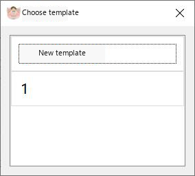 Template picker